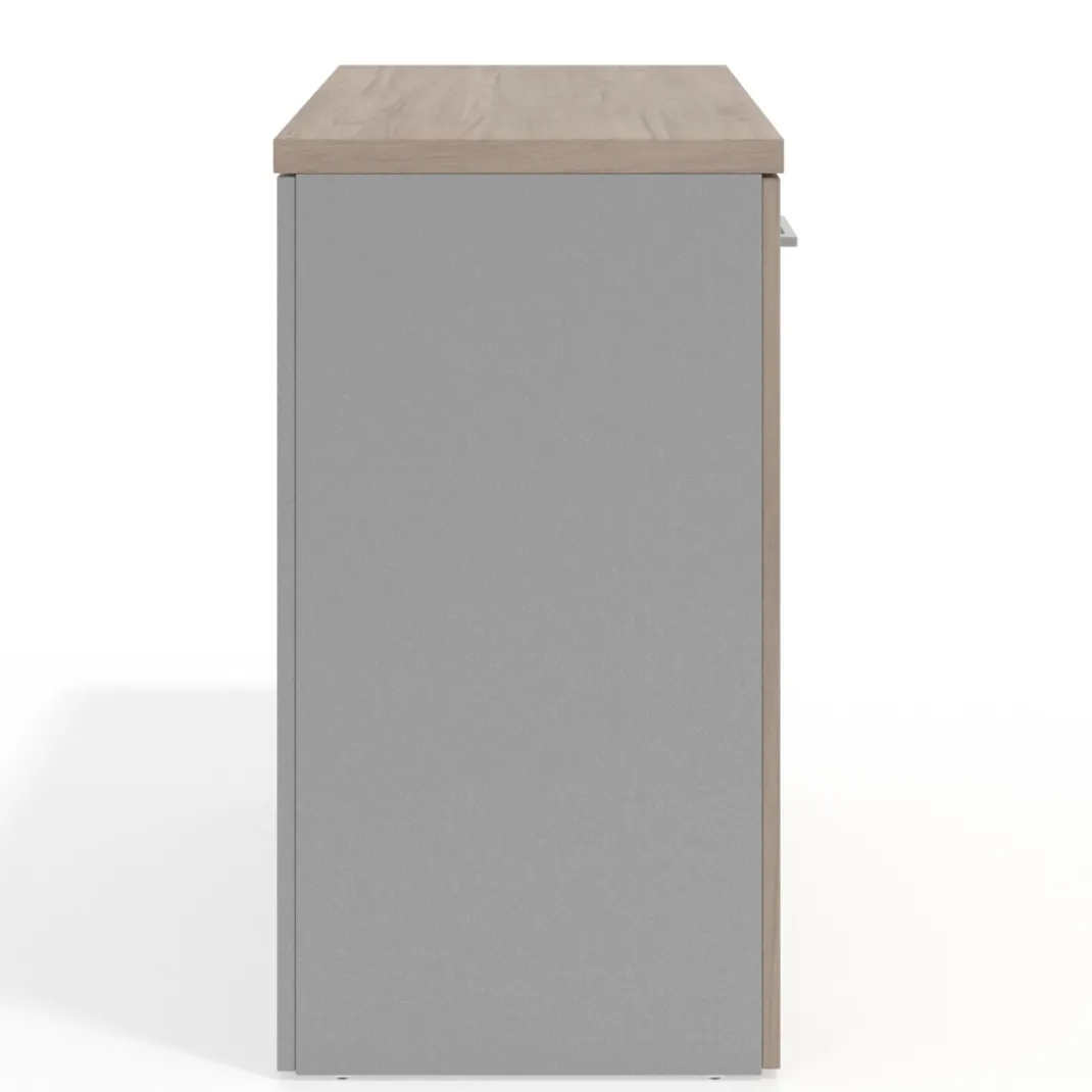 Armario de oficina Basic 2 alturas, medida 78x80 con puertas