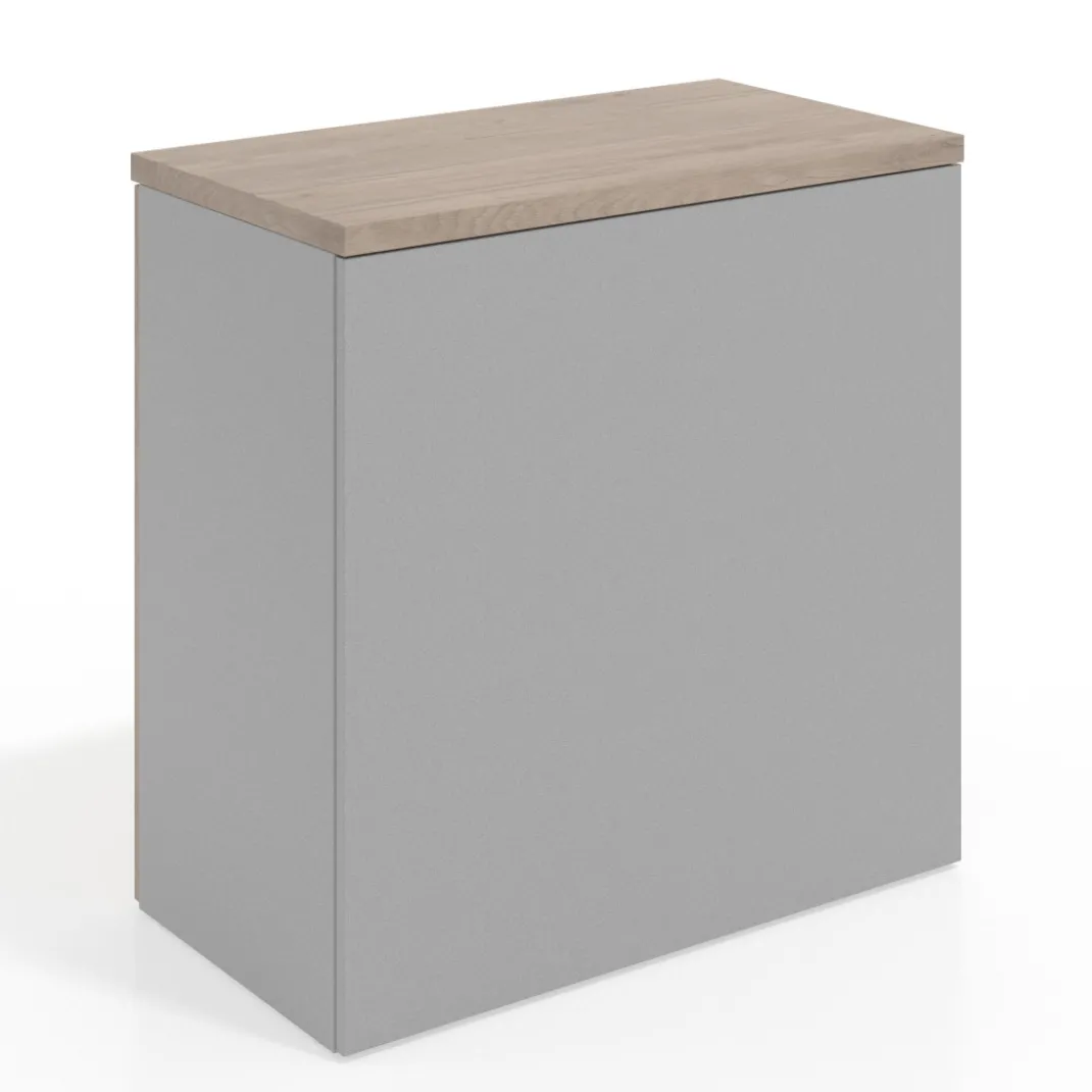 Armario de oficina Basic 2 alturas, medida 78x80 con puertas