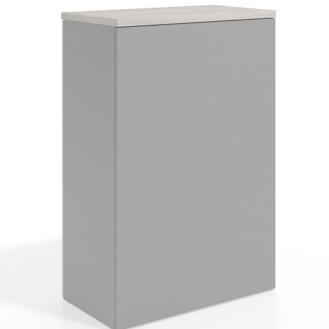 Armario de oficina Basic con puerta cerradura, medida 116x80
