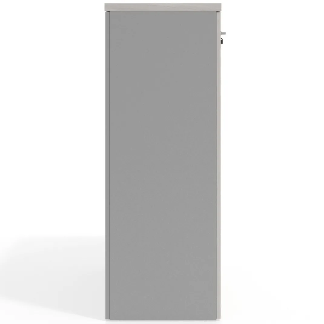 Armario de oficina Basic con puerta cerradura, medida 116x80