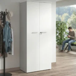 Armario de oficina Basic con puerta alta, medida 193x80