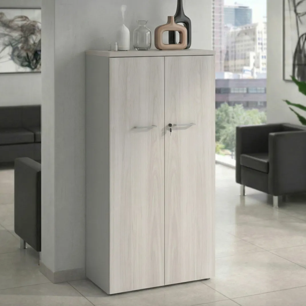 Armario de oficina Basic, medida 155x80cm con puerta