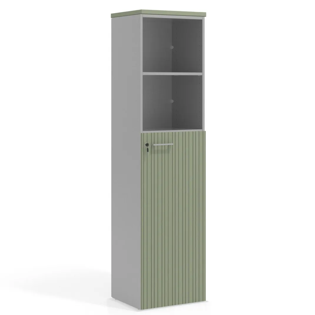 Armario de oficina Colors con puerta mediana, medida 193x50