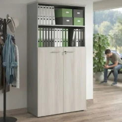 Armario de oficina Colors con puerta mediana, medida 193x100