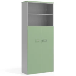 Armario de oficina Colors con puerta + estantes, medida 236x100