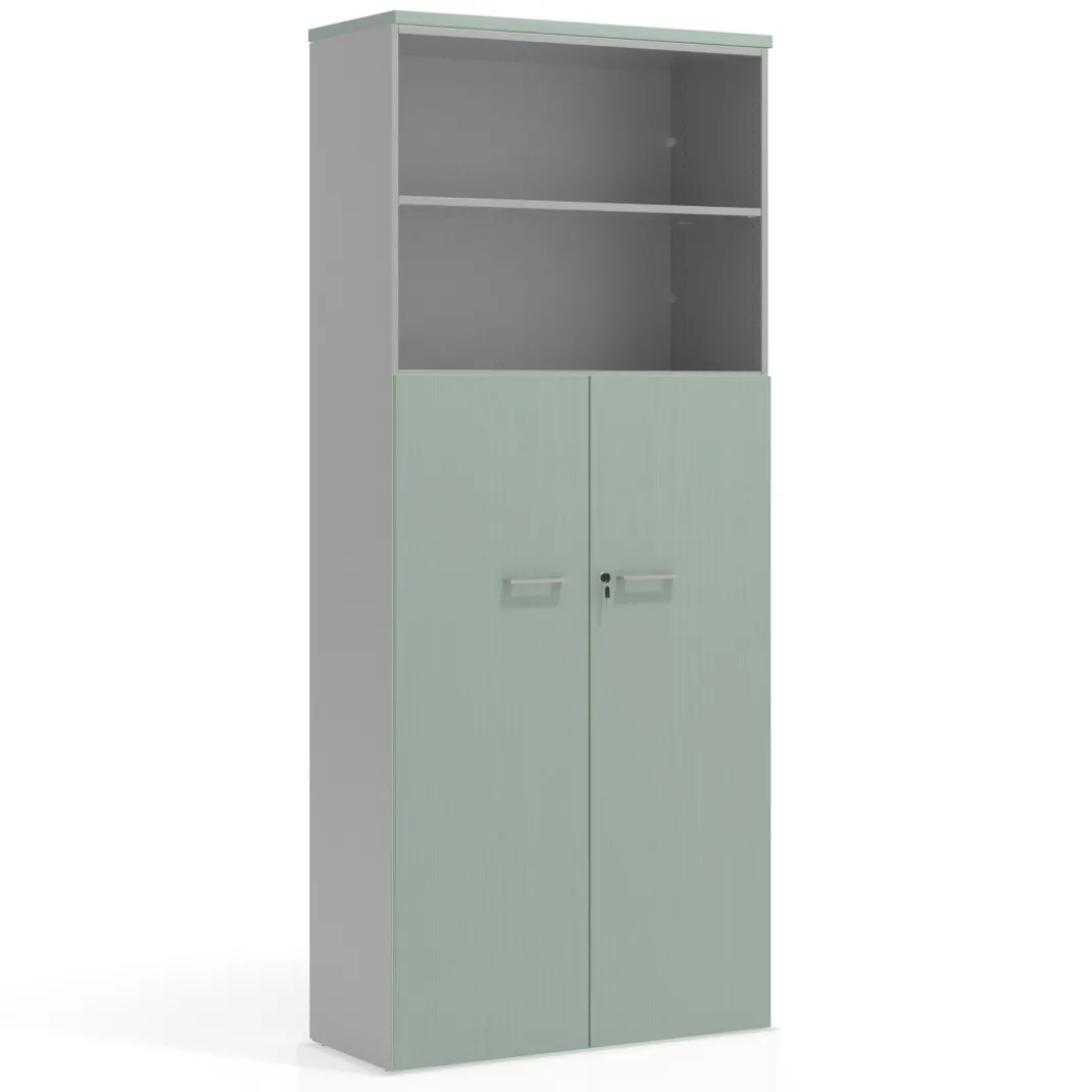 Armario de oficina Colors con puerta + estantes, medida 236x100