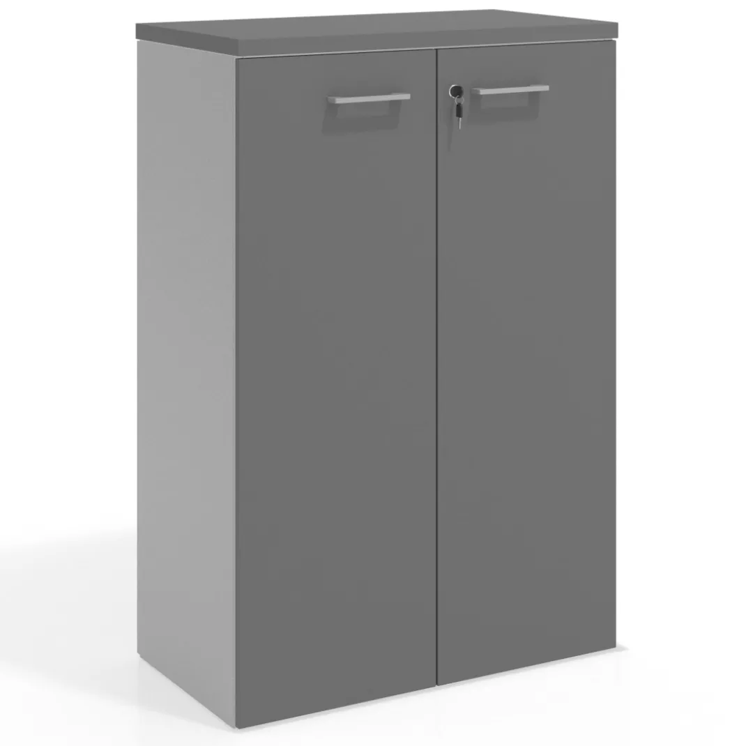 Armario de oficina Colors con puerta cerradura, medida 116x80