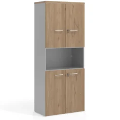 Armario de oficina Colors con doble puerta mediana, medida 193x80