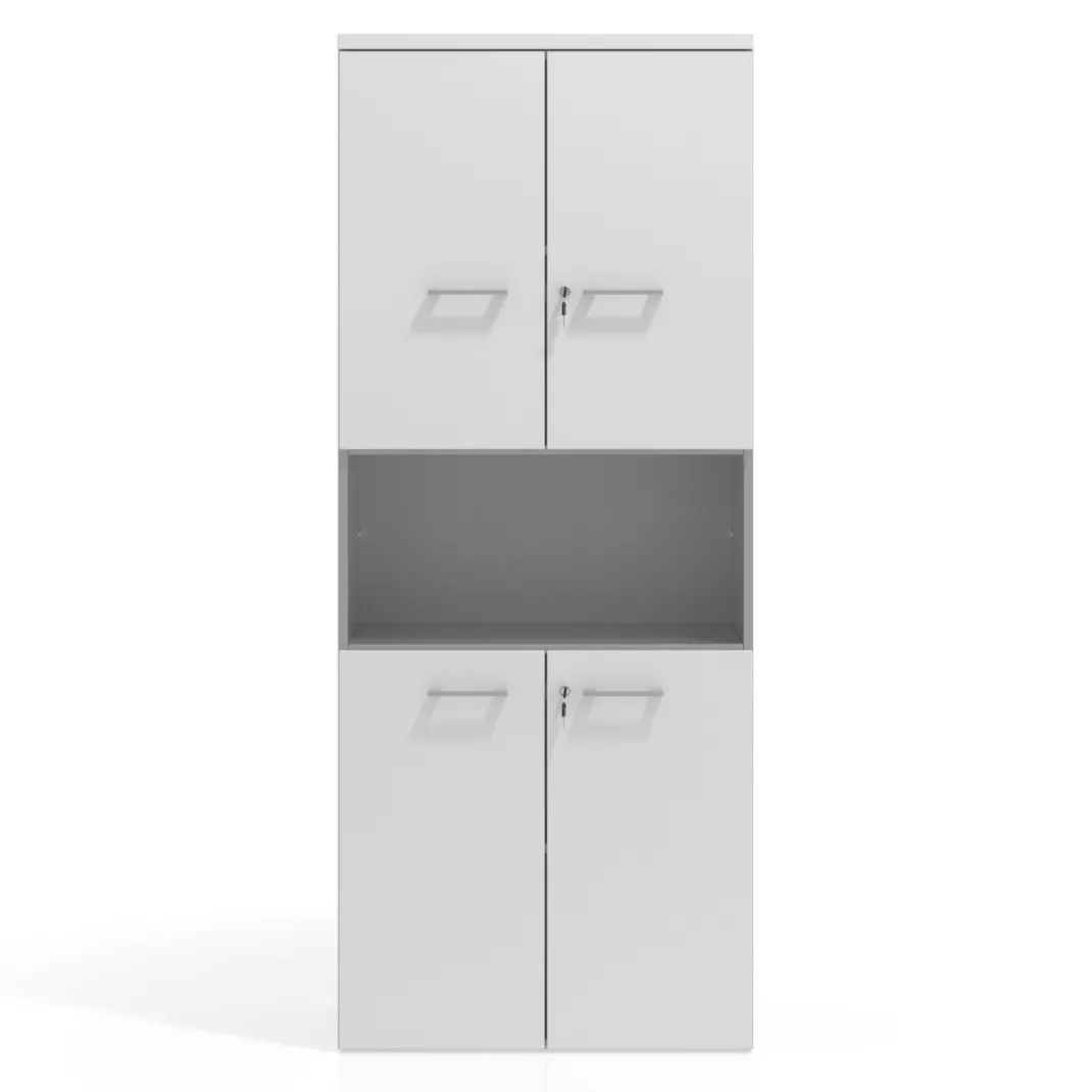 Armario de oficina Colors con doble puerta mediana, medida 193x80