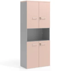 Armario de oficina Colors con doble puerta mediana, medida 193x80