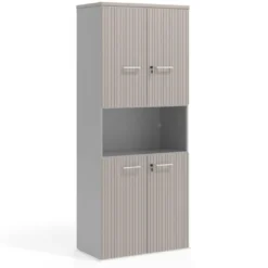 Armario de oficina Colors con doble puerta mediana, medida 193x80