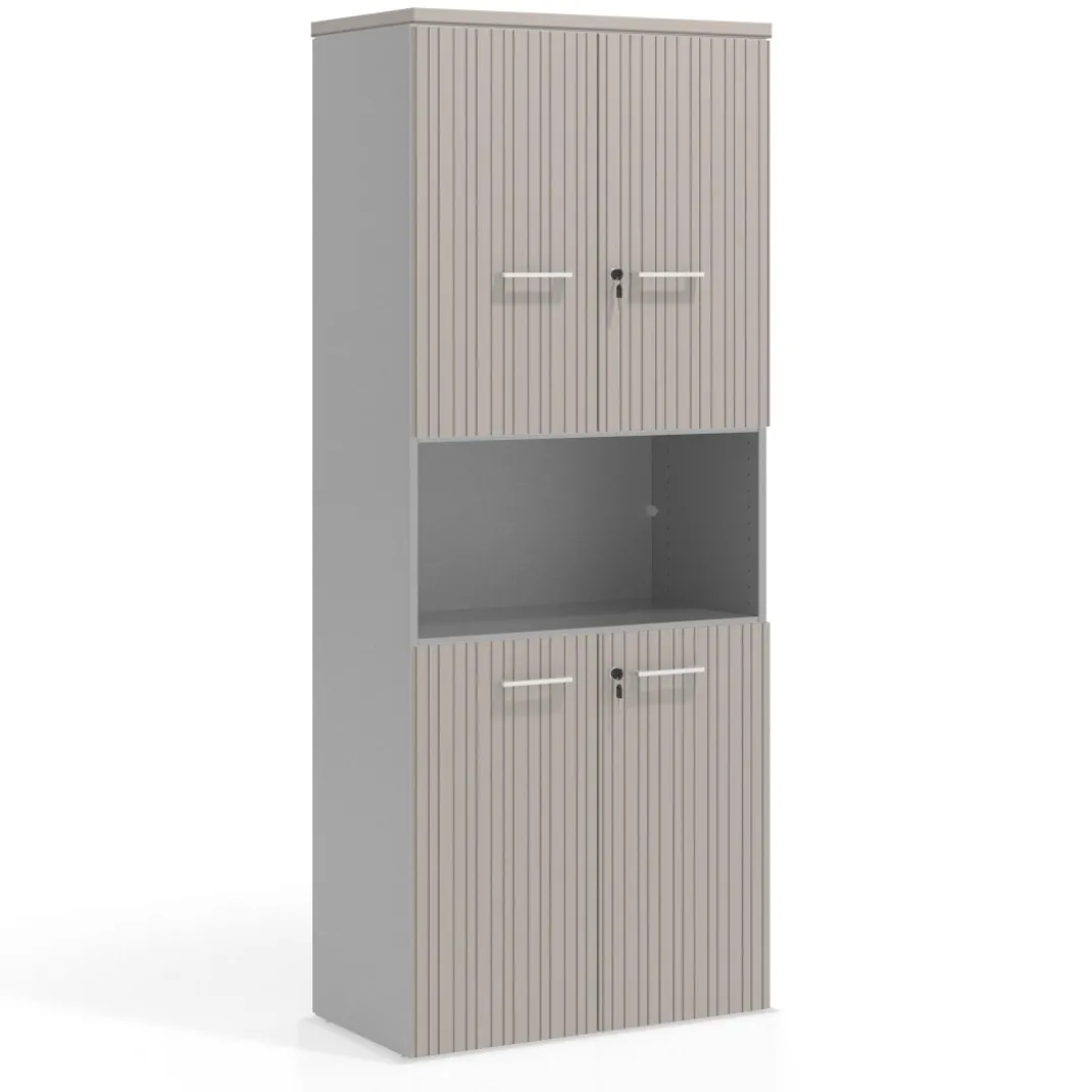 Armario de oficina Colors con doble puerta mediana, medida 193x80