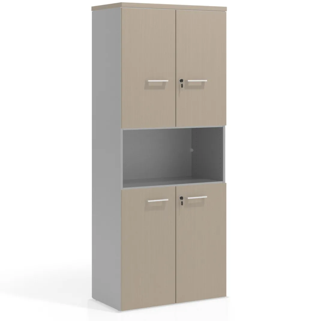 Armario de oficina Colors con doble puerta mediana, medida 193x80