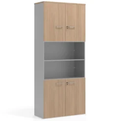 Armario de oficina Colors con doble puerta pequeña, medida 236x100