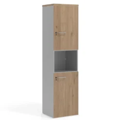 Armario de oficina Colors con doble puerta mediana, medida 193x50