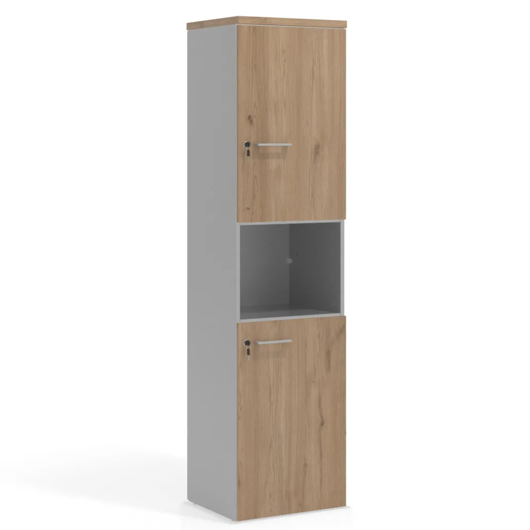 Armario de oficina Colors con doble puerta mediana, medida 193x50