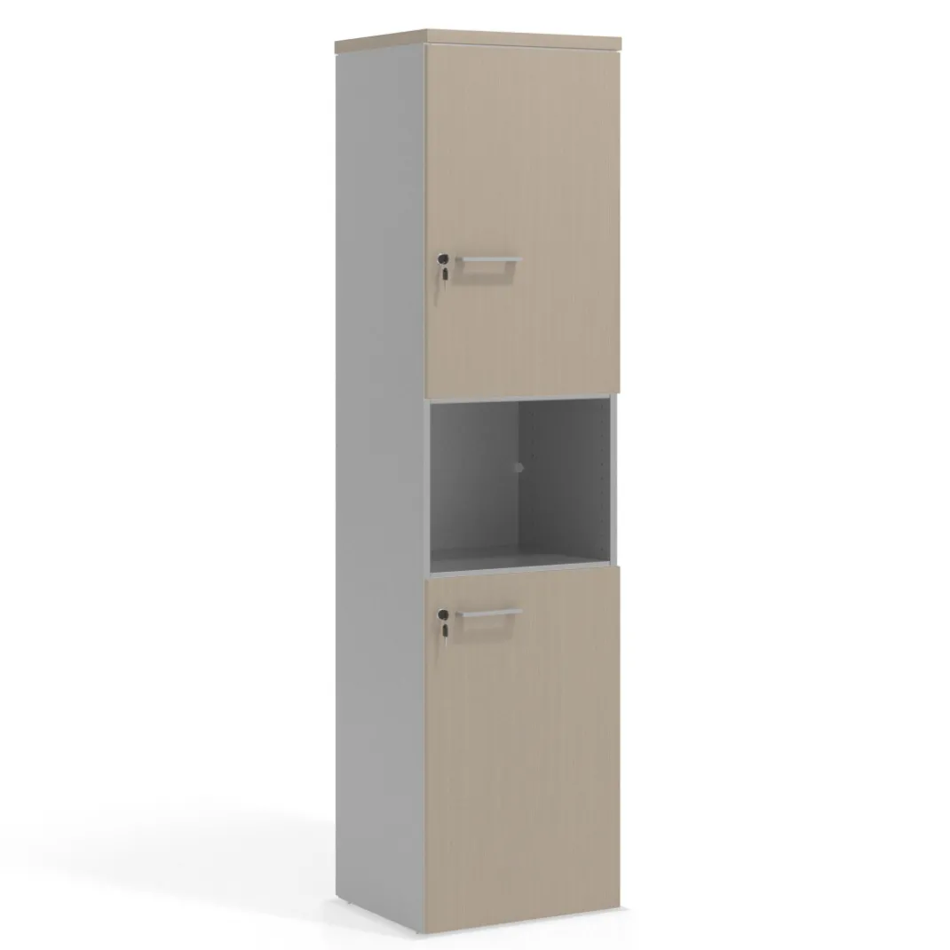 Armario de oficina Colors con doble puerta mediana, medida 193x50