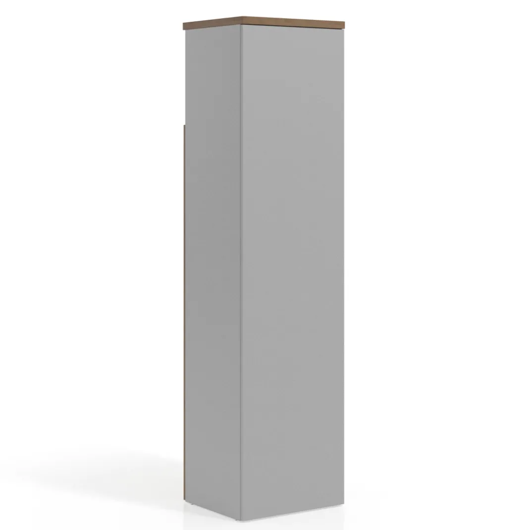 Armario de oficina Colors con puerta y repisa superior, medida 193x50