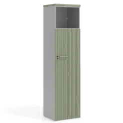 Armario de oficina Colors con puerta y repisa superior, medida 193x50