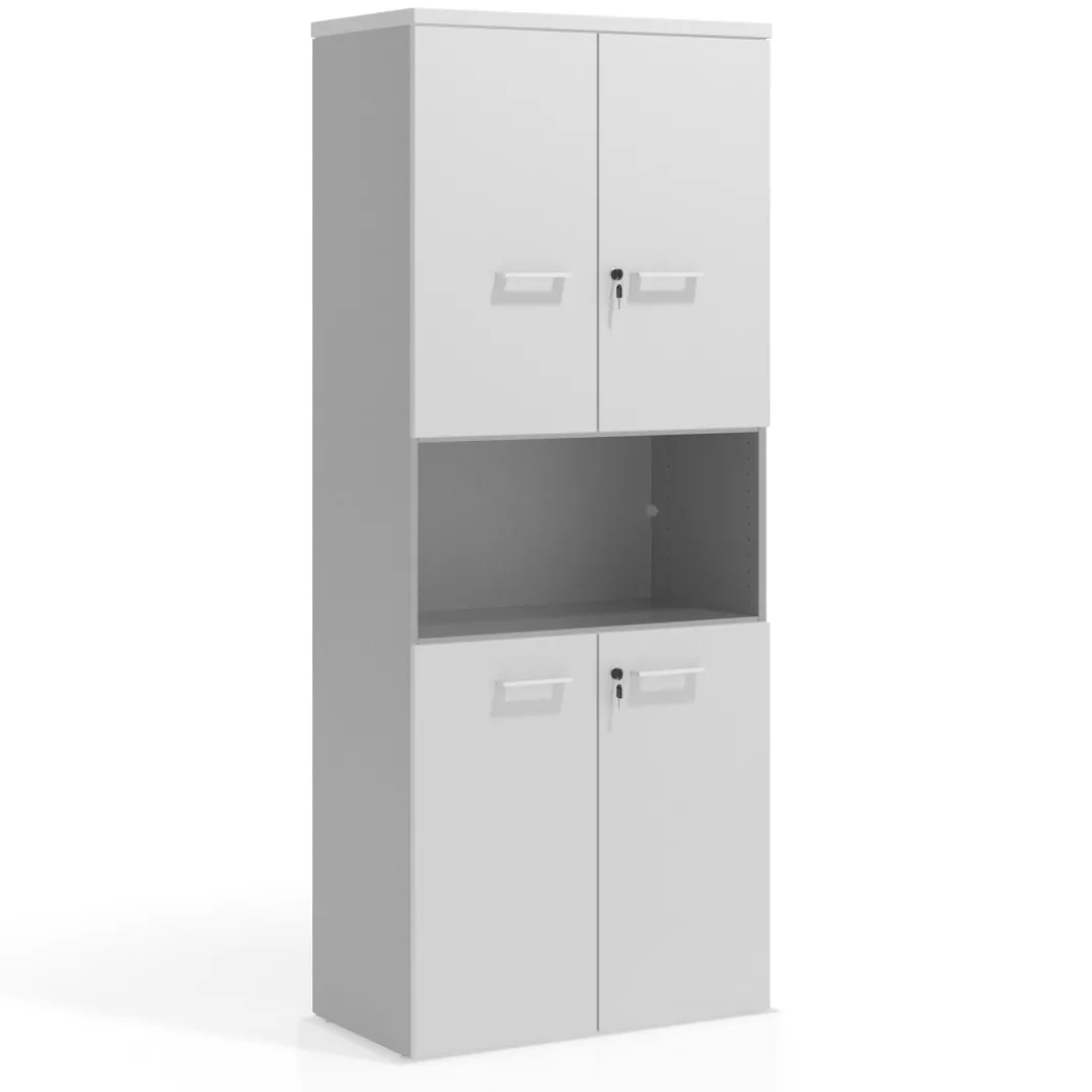 Armario de oficina Colors con doble puerta mediana, medida 193x80