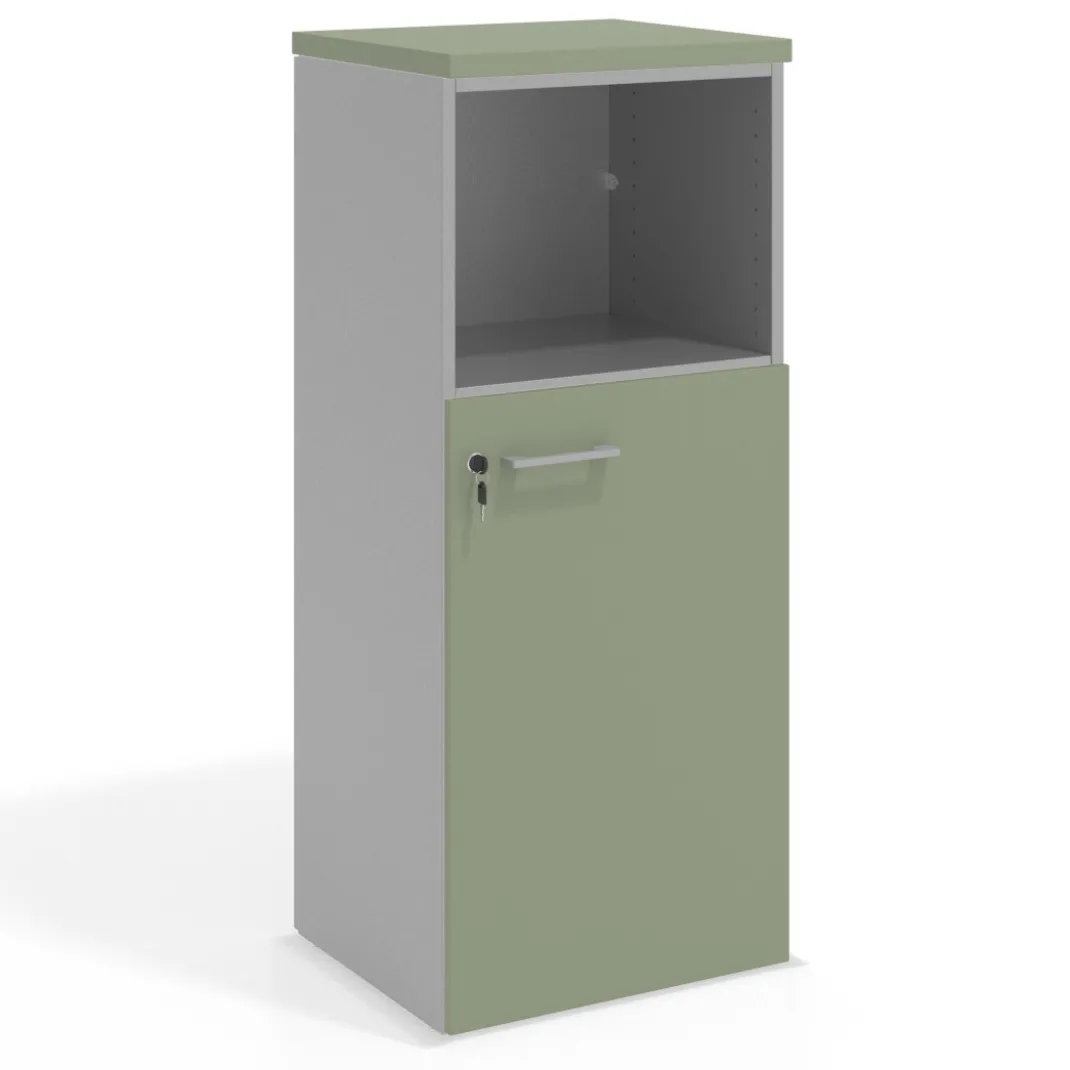 Armario de oficina Colors, medida 116x50 con puerta auxiliar