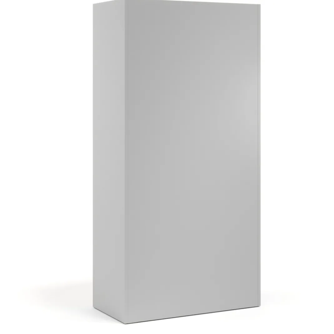 Armario de oficina metálico con puertas de melamina Strong 185x92cm, estructura aluminio