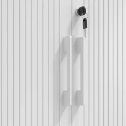 Armario de persiana Strong 185x92cm, estructura blanca