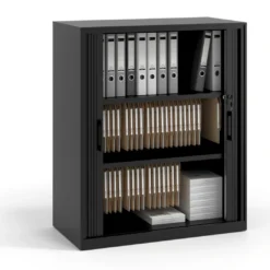 Armario de persiana Strong 109x92cm, estructura negro