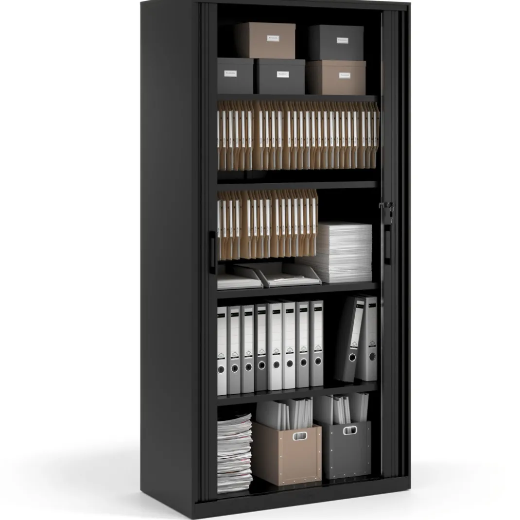 Armario de persiana Strong 185x92cm, estructura negro