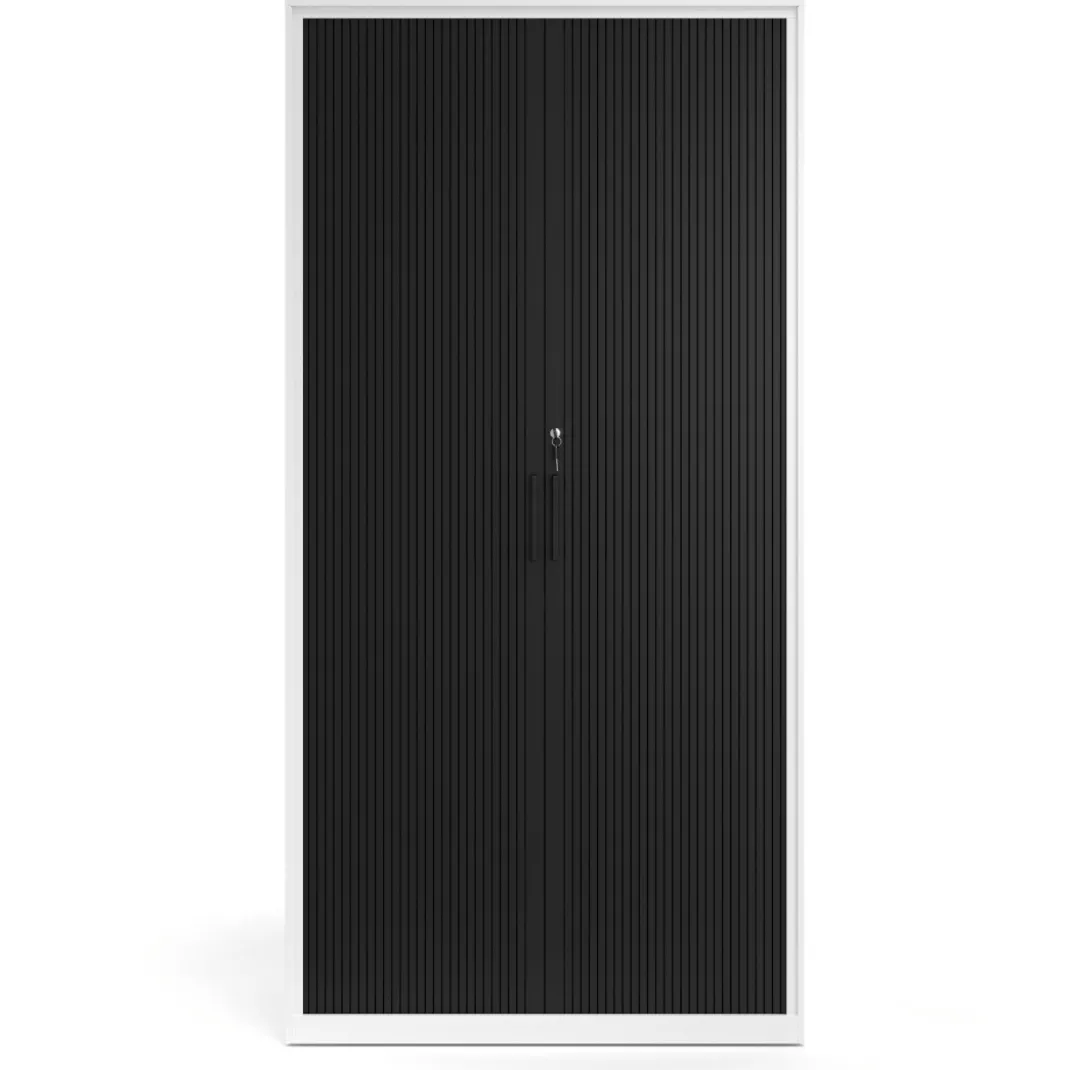 Armario de persiana Strong 185x92cm, estructura blanca