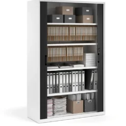 Armario de persiana Strong 185x120cm, estructura blanca