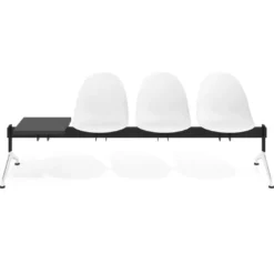 Bancada Sala de Espera Flow 3 asientos + mesa pata aluminio lúcido