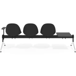 Bancada Sala de Espera Flow 3 asientos + mesa pata aluminio lúcido