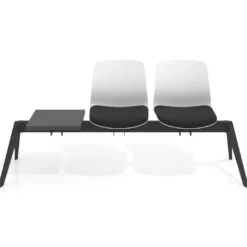 Bancada Sala de Espera Nexus 2 asientos + mesa, pata nylon