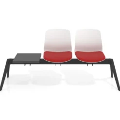 Bancada Sala de Espera Nexus 2 asientos + mesa, pata nylon