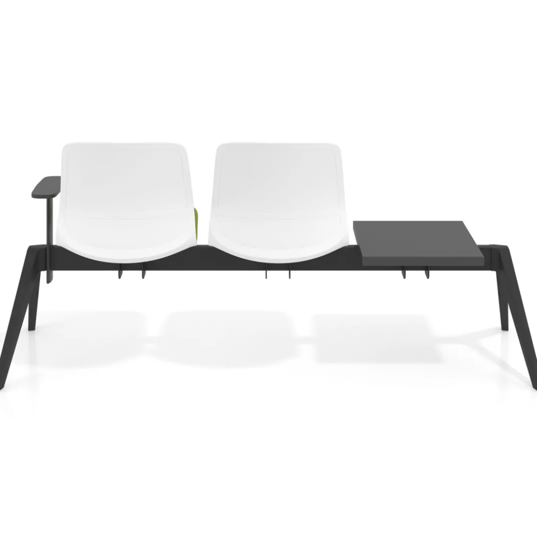 Bancada Sala de Espera Nexus 2 asientos + mesa, pata nylon