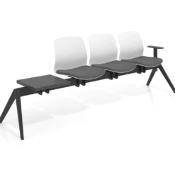 Bancada Sala de Espera Nexus 3 asientos + mesa, pata aluminio nylon