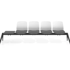 Bancada Sala de Espera Nexus 4 asientos + mesa, pata nylon