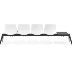 Bancada Sala de Espera Nexus 4 asientos + mesa, pata nylon