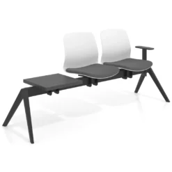 Bancada Sala de Espera Nexus 2 asientos + mesa, pata nylon