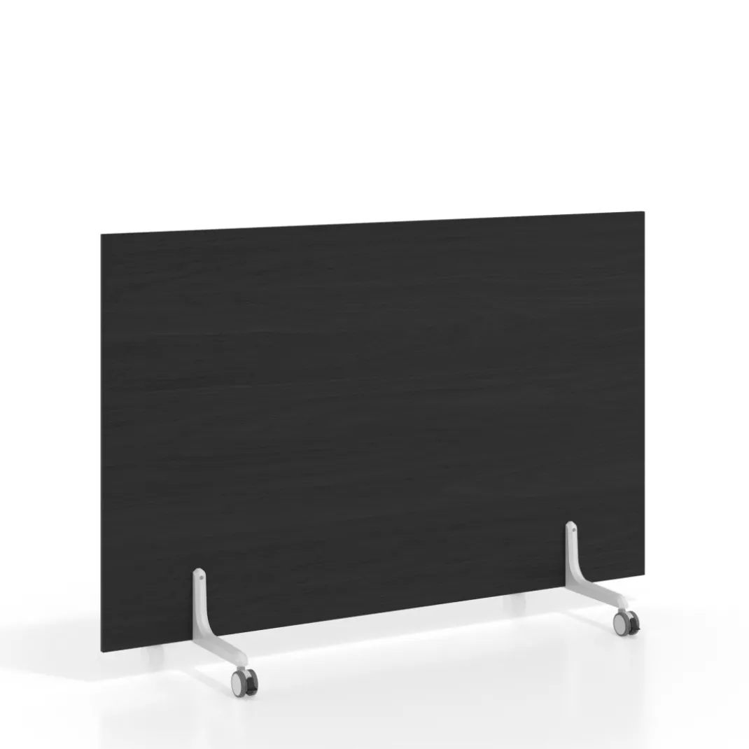 Biombo separador pared móvil Hover en melamina, posición horizontal, alto 100cm