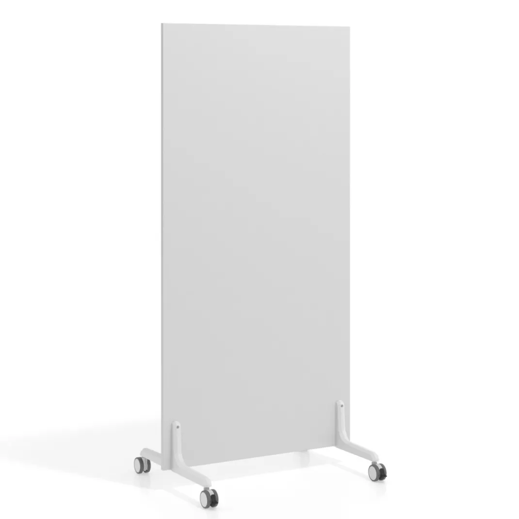 Biombo separador pared móvil Hover en melamina, posición vertical, ancho 80cm
