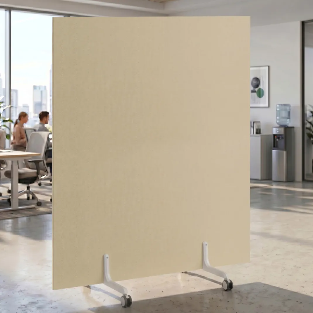 Biombo separador pared móvil Hover en melamina, posición vertical, ancho 140cm