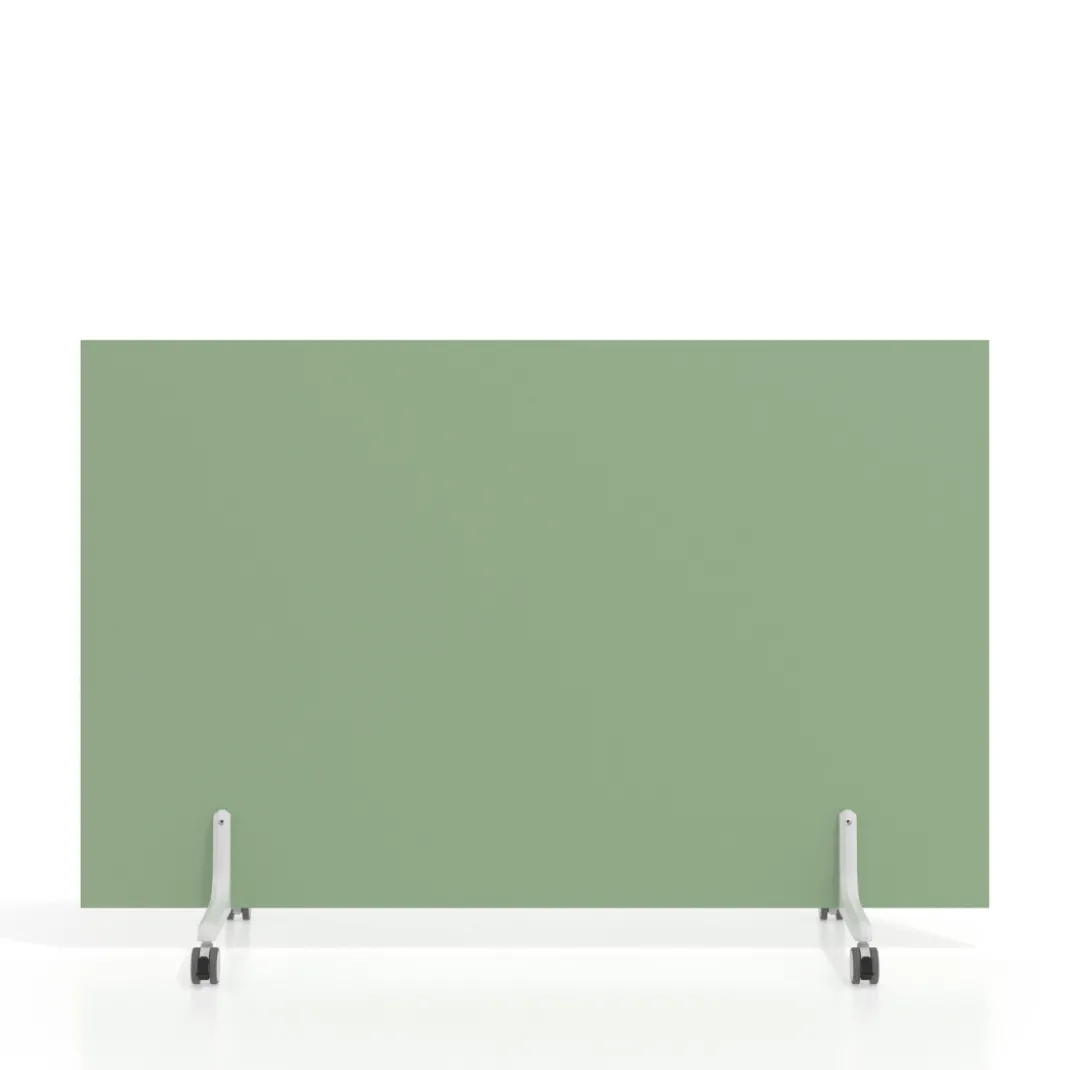Biombo separador pared móvil Hover en melamina, posición horizontal, alto 100cm