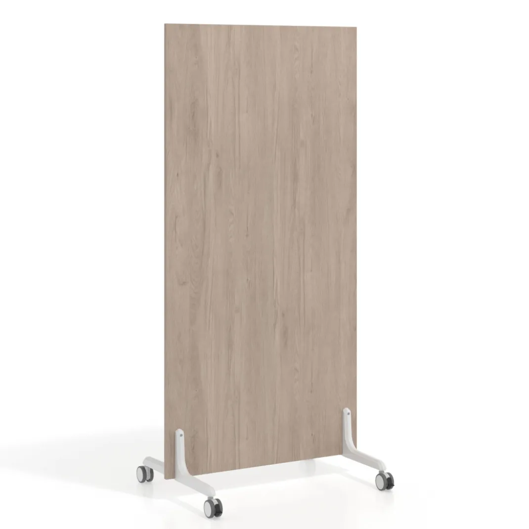 Biombo separador pared móvil Hover en melamina, posición vertical, ancho 80cm