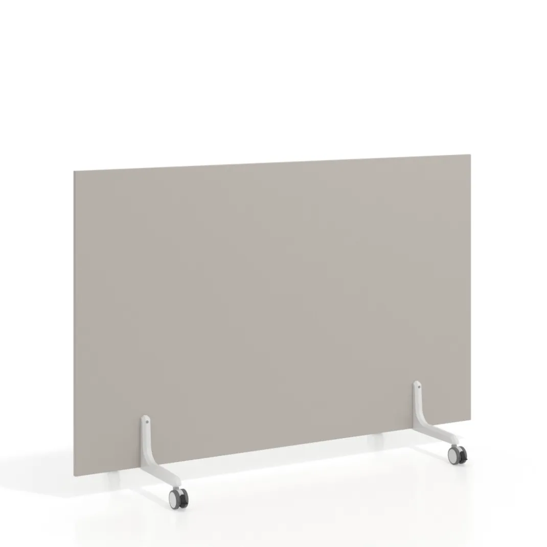 Biombo separador pared móvil Hover en melamina, posición horizontal, alto 100cm