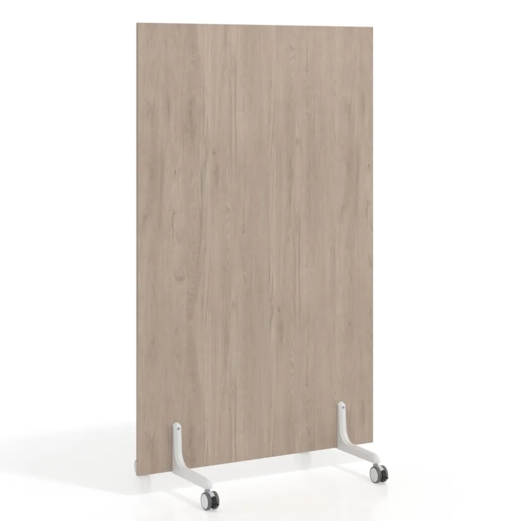 Biombo separador pared móvil Hover en melamina, posición vertical, ancho 100cm