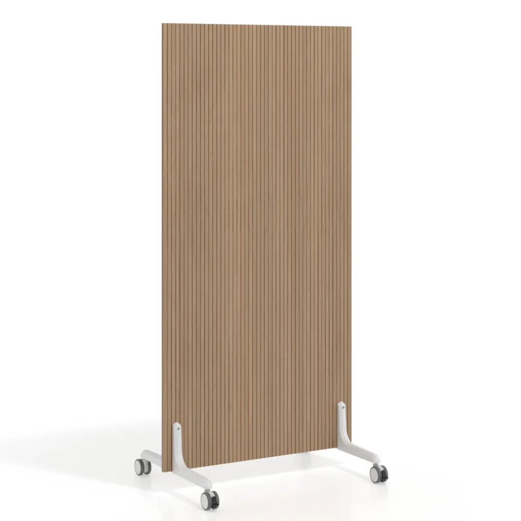 Biombo separador pared móvil Hover en melamina, posición vertical, ancho 80cm