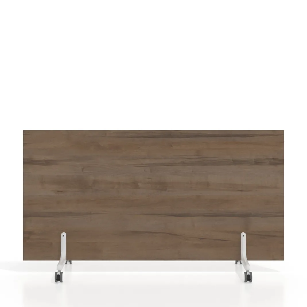 Biombo separador pared móvil Hover en melamina, posición horizontal, alto 80cm