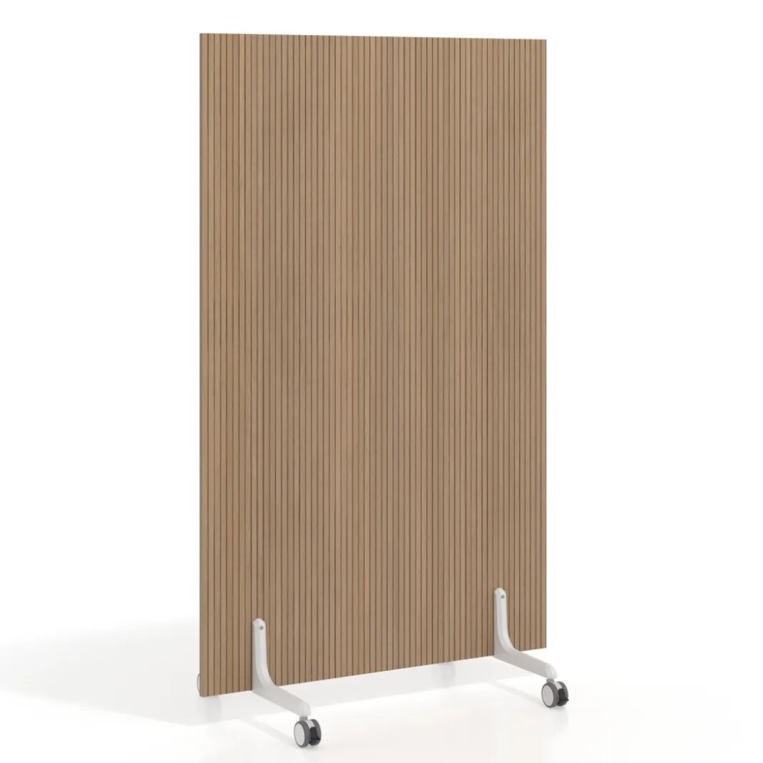 Biombo separador pared móvil Hover en melamina, posición vertical, ancho 100cm